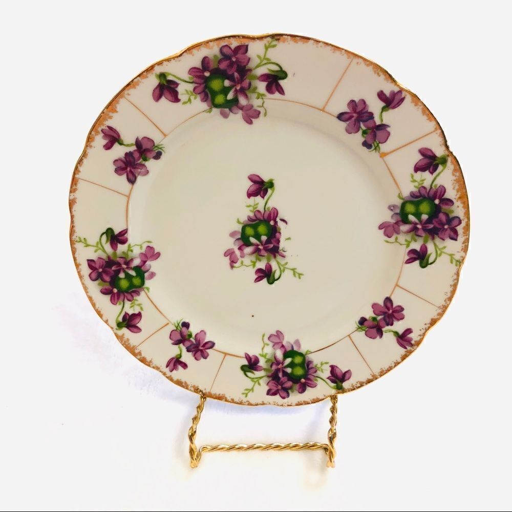 Vintage Floral Porcelain Decorative Plate
